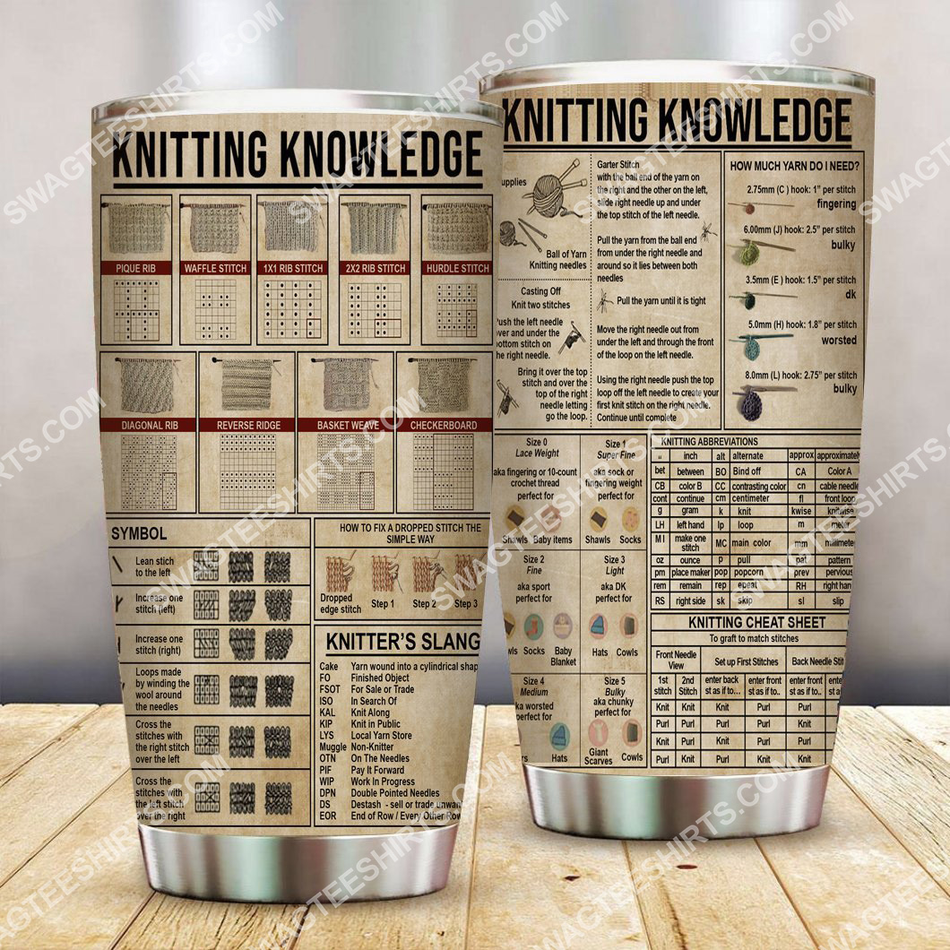 knitting knowledge all over printed stainless steel tumbler 2(1) - Copy