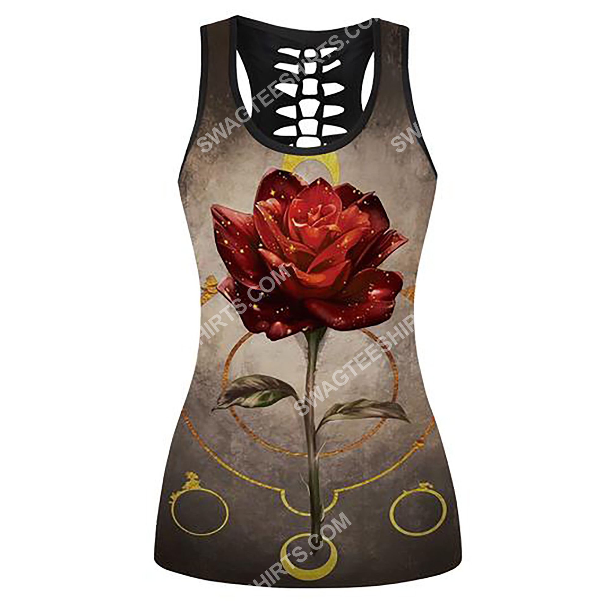 rose and moon full printing hollow tank top 2(1) - Copy