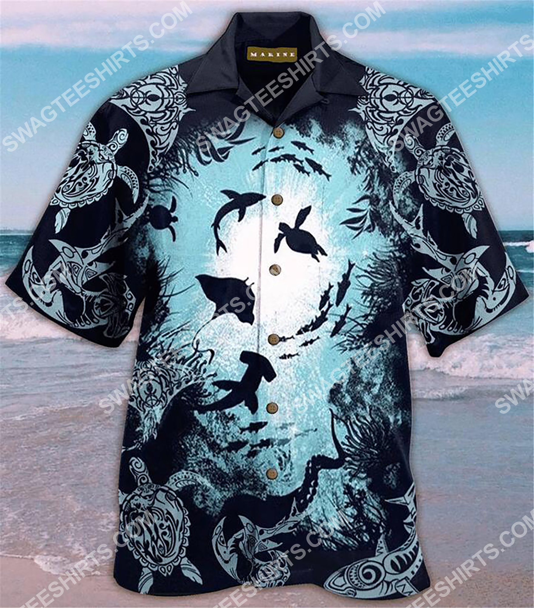 sea animals all over printing hawaiian shirt 2(1)