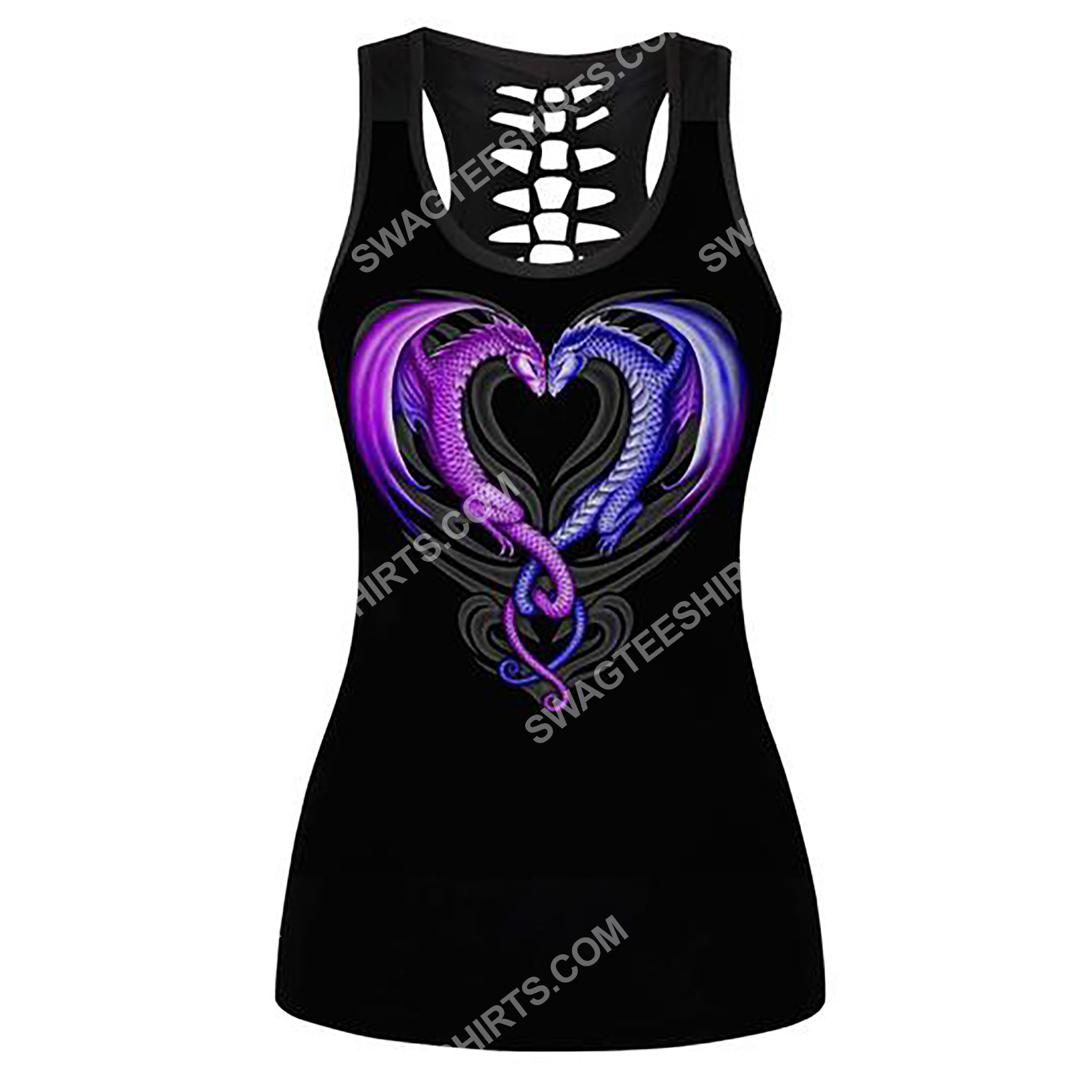 the dragon couple full printing hollow tank top 2(2) - Copy