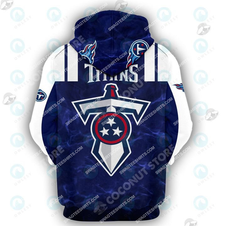 american football team tennessee titans all over printed shirt - back 1