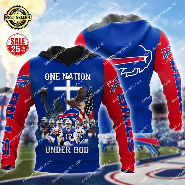 buffalo bills football one nation under God all over printed hoodie 1