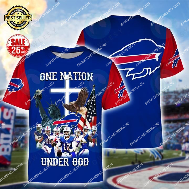 buffalo bills football one nation under God all over printed tshirt 1