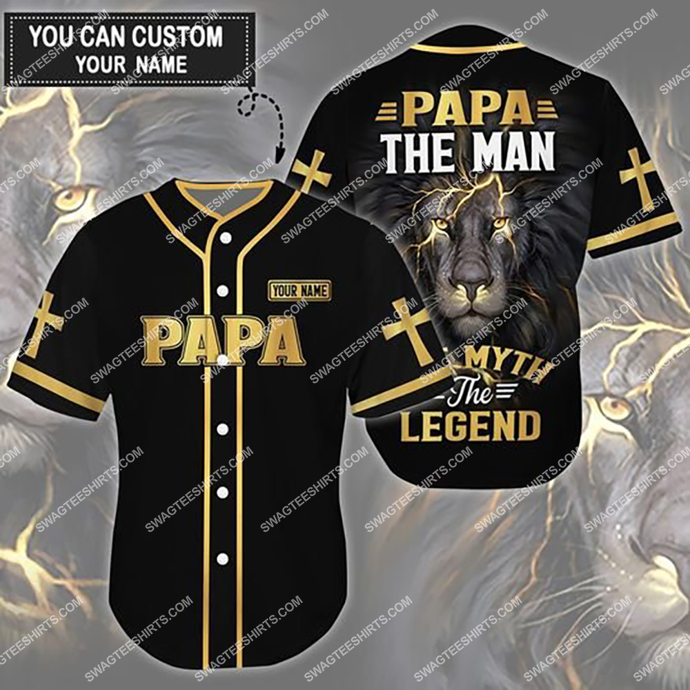 custom name lion papa the man the myth the legend all over printed baseball shirt 1(1) - Copy