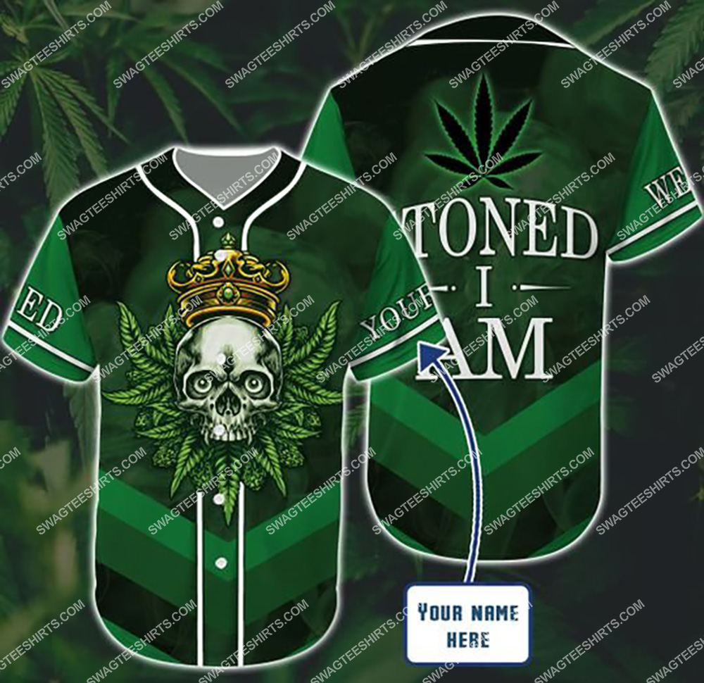 custom name weed leaf stoned i am all over printed baseball shirt 1(1) - Copy