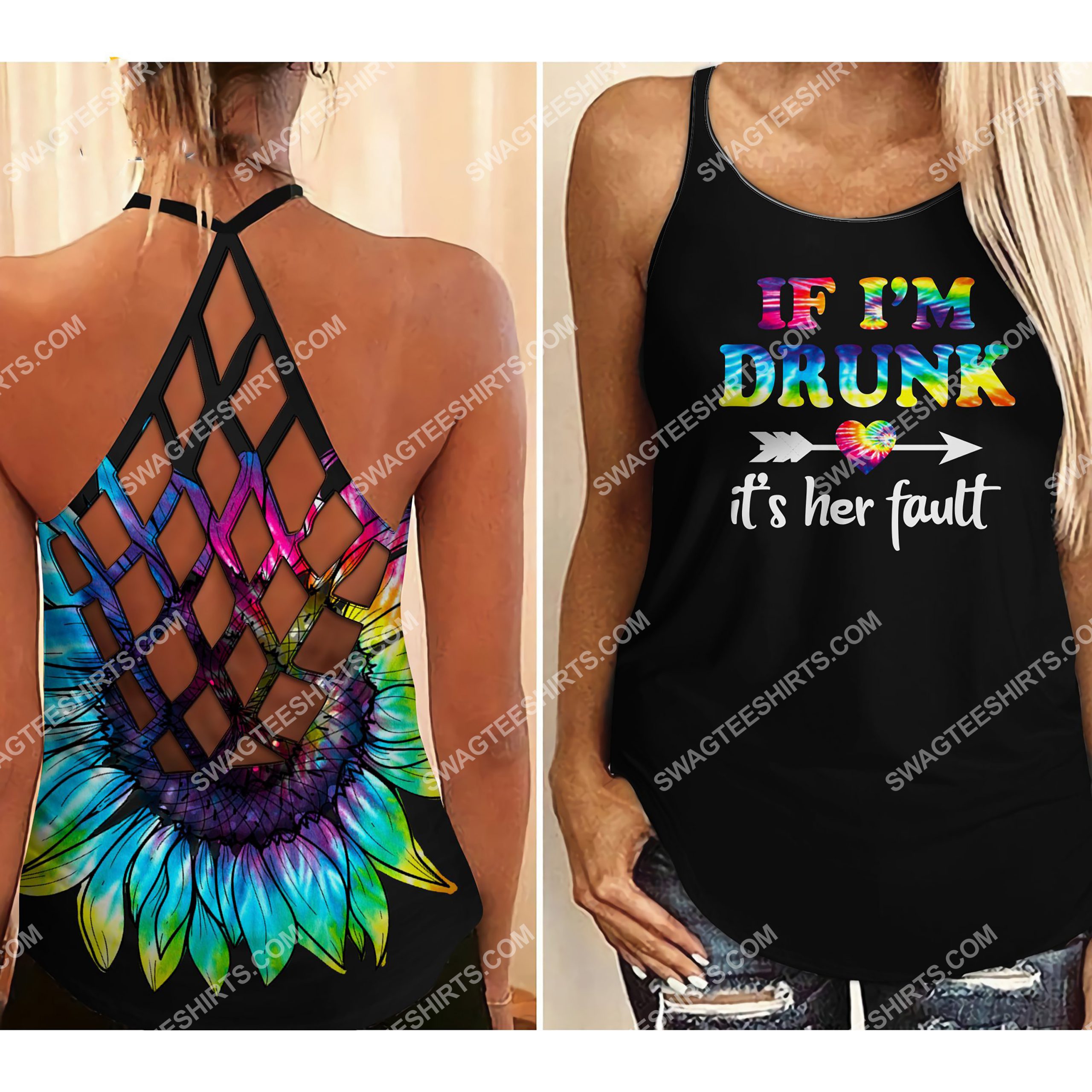 if im drunk its her fault bestie colorful strappy back tank top 2(1) - Copy