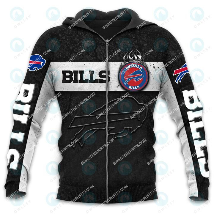 the buffalo bills football team all over printed zip hoodie 1