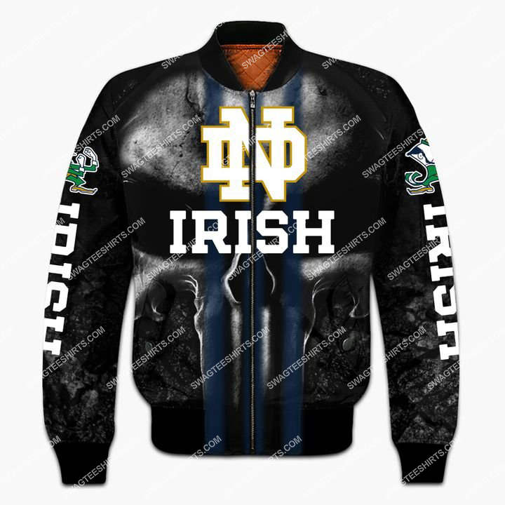 the notre dame fighting irish football all over printed bomber 1