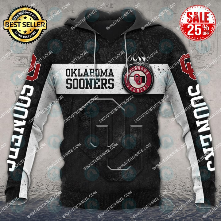 the oklahoma sooners football team all over printed hoodie 1