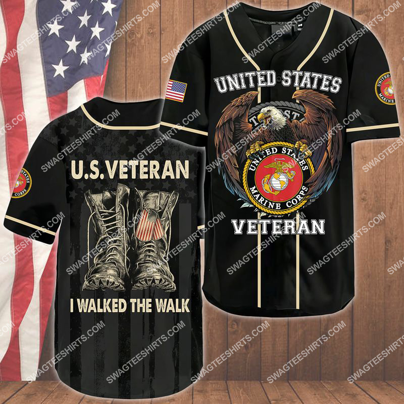 us veteran i walked the walk marines veteran baseball shirt 1(1) - Copy