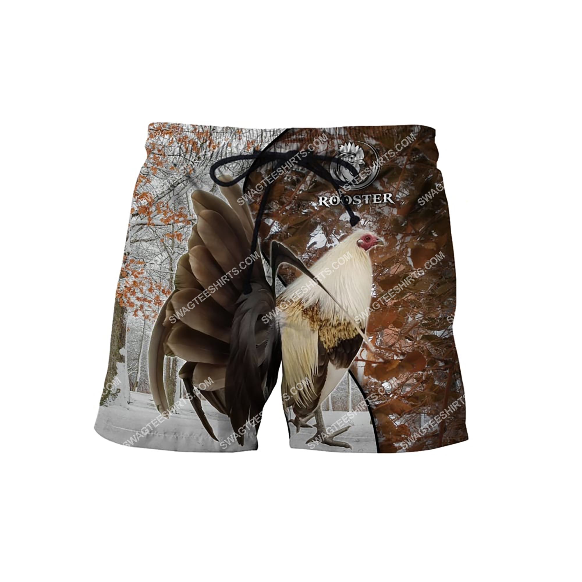 premium rooster chicken forest full printing shorts 1