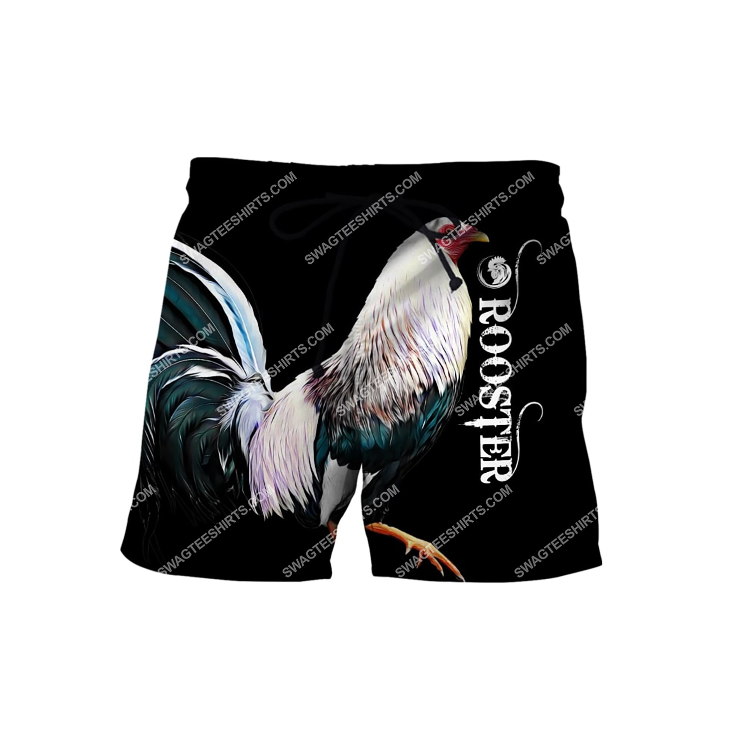 the rooster chicken all over printed shorts 1