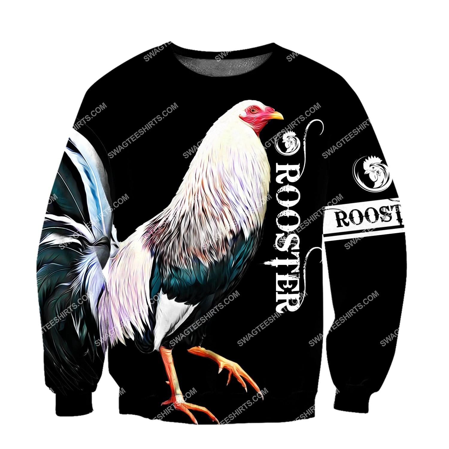 the rooster chicken all over printed sweatshirt 1