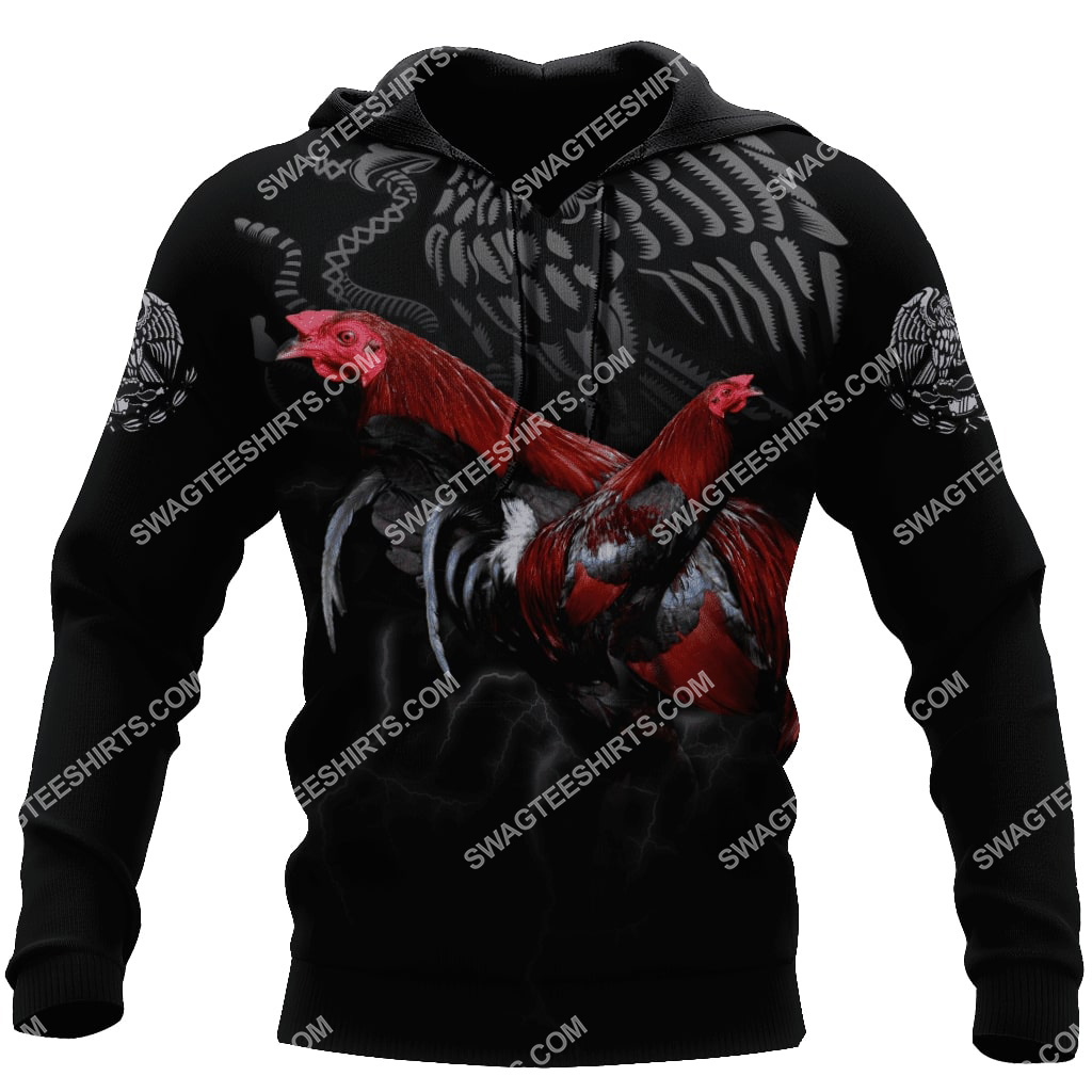 the rooster chicken tattoo full printing hoodie 1
