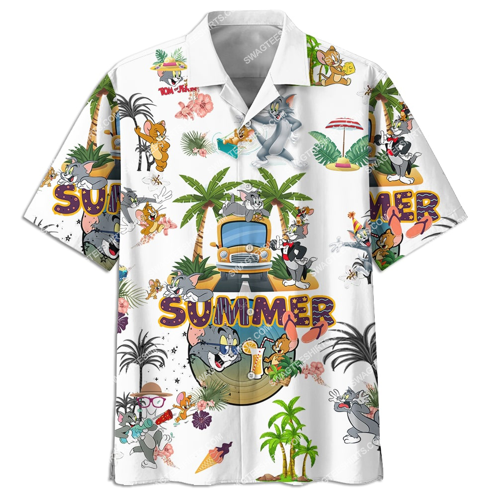 [The best selling] tom and jerry cartoon full printing hawaiian shirt