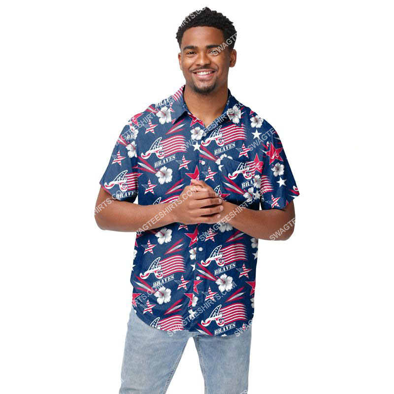 The best selling] tropical atlanta braves full print hawaiian shirt