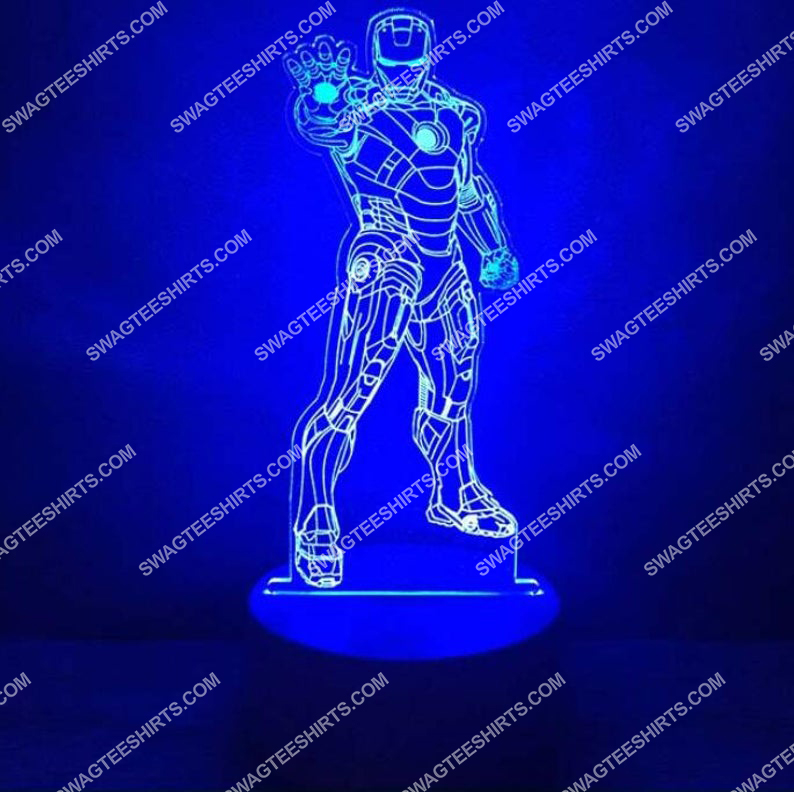 Marvel avengers hero iron man 3d night light led 2(1)