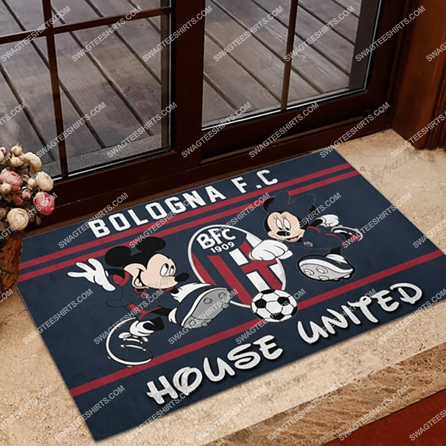 bologna football club house united mickey mouse and minnie mouse doormat 1