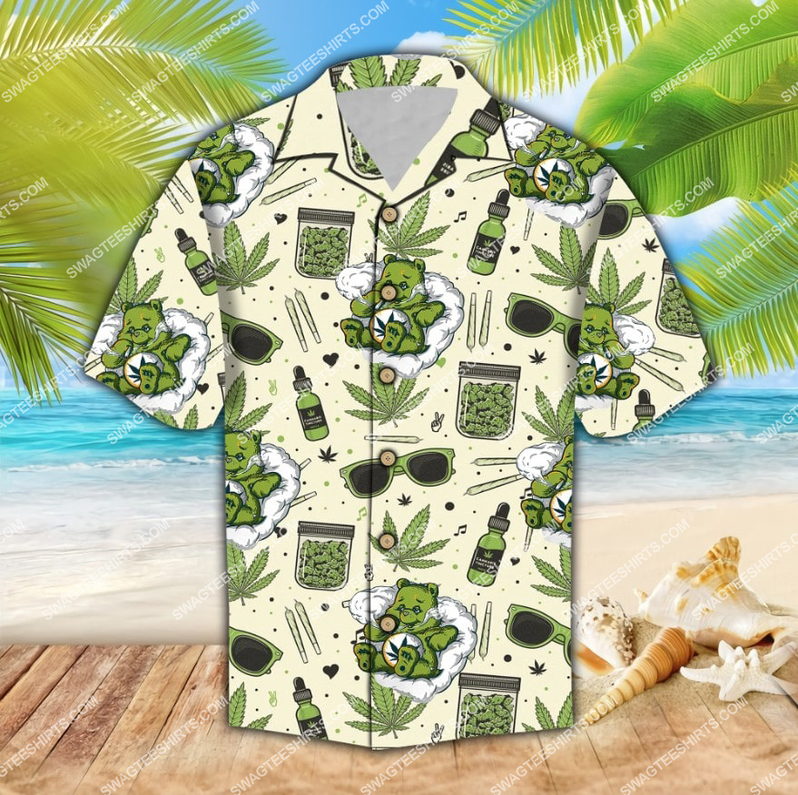 don't care bear weed 420 summer hawaiian shirt 1 - Copy (2)