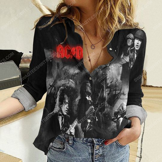 AC DC music band fully printed poly cotton casual shirt 2(1) - Copy