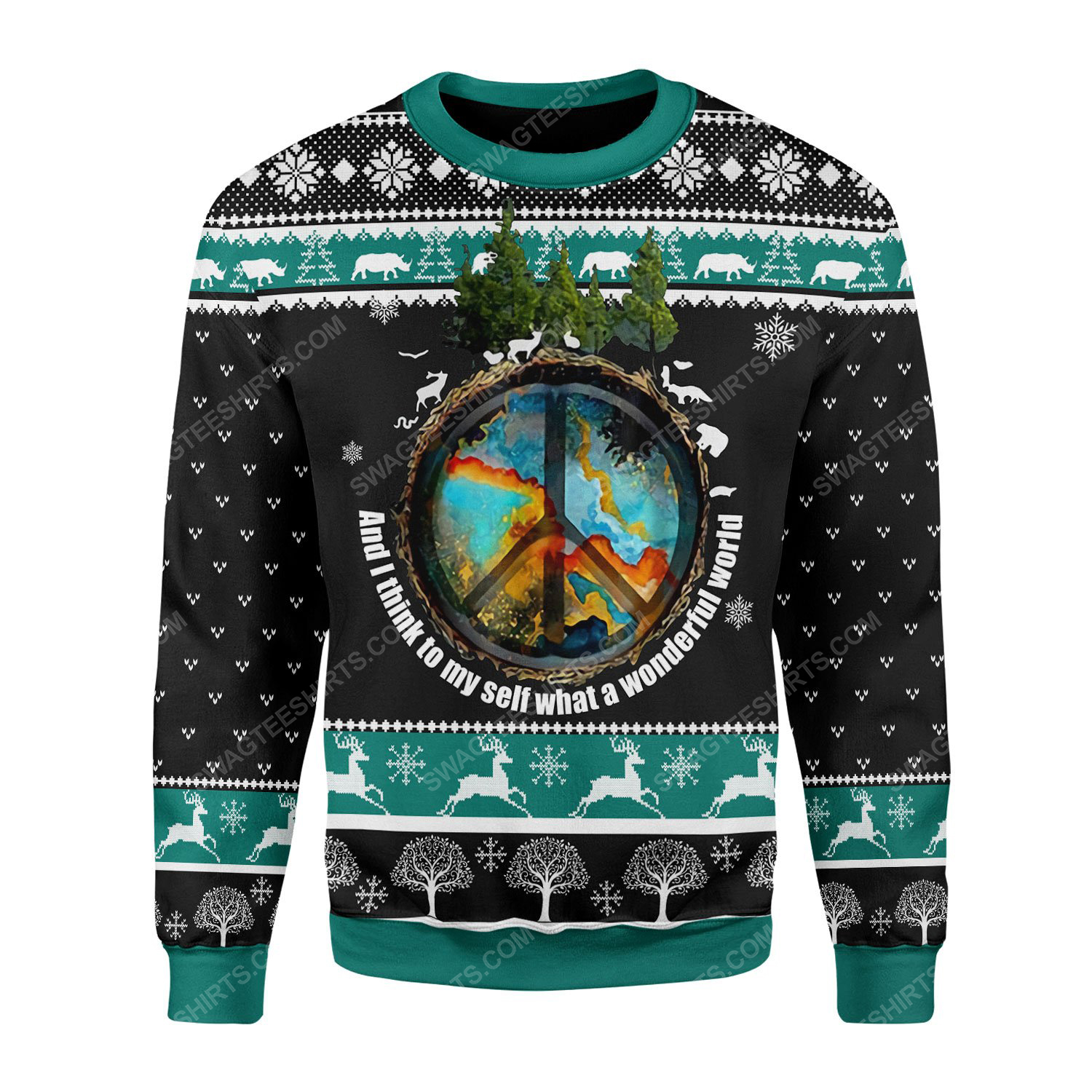 And i think to myself what a wonderful world ugly christmas sweater 2(1) - Copy