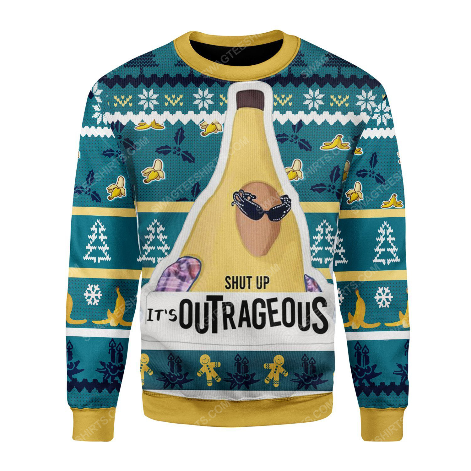 Banana liam payne shut up it's outrageous ugly christmas sweater 2(1)