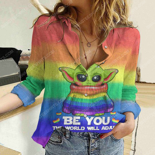 LGBT baby yoda fully printed poly cotton casual shirt 2(1)