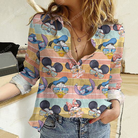 Mickey mouse and donald duck fully printed poly cotton casual shirt 2(1) - Copy